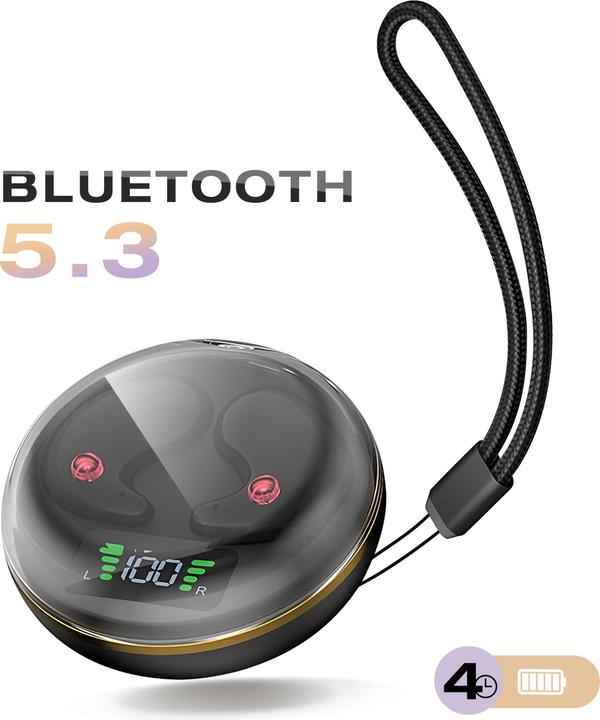 Produktbild Avizar Schlafkopfhörer BT extra flach mit LED Case (4 h, Kabellos)