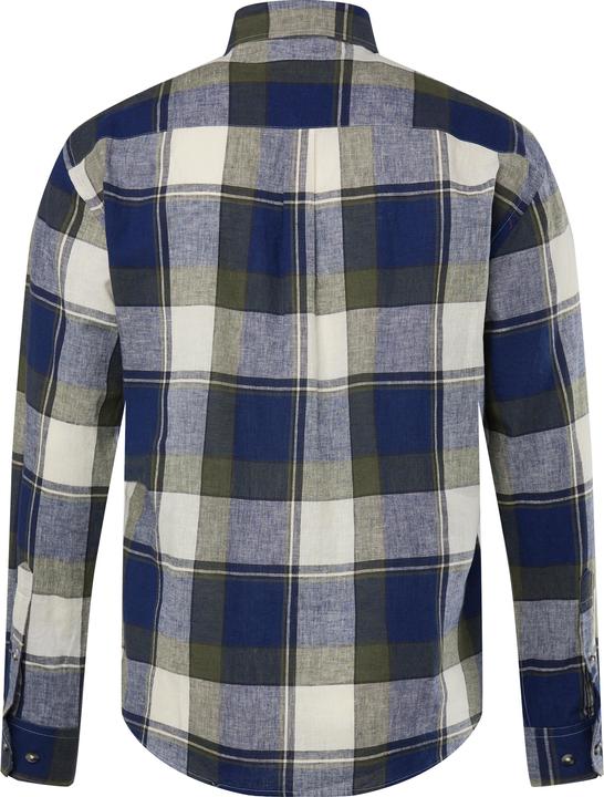Immagine prodotto JP1880 Leinenmix-Karohemd, Langarm, Kentkragen, Modern Fit, Tall (XXL)