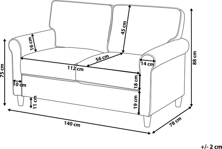 Produktbild Beliani Ronneby (2-Sitzer)