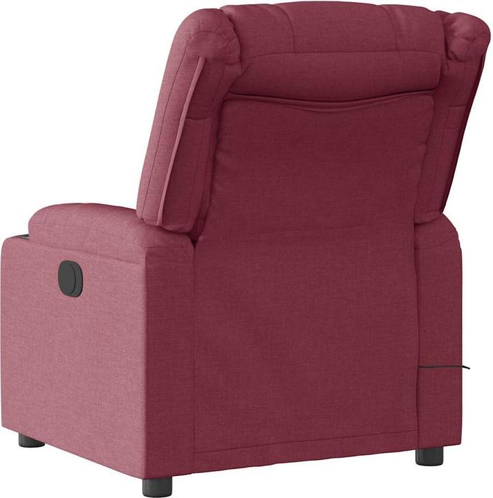Actual product image VidaXL Massage chair electric wine red fabric