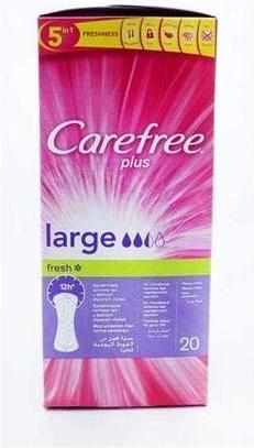 Actual product image Carefree Plus Large Panty Liners Fresh Fragrance 20Pcs (20 x)