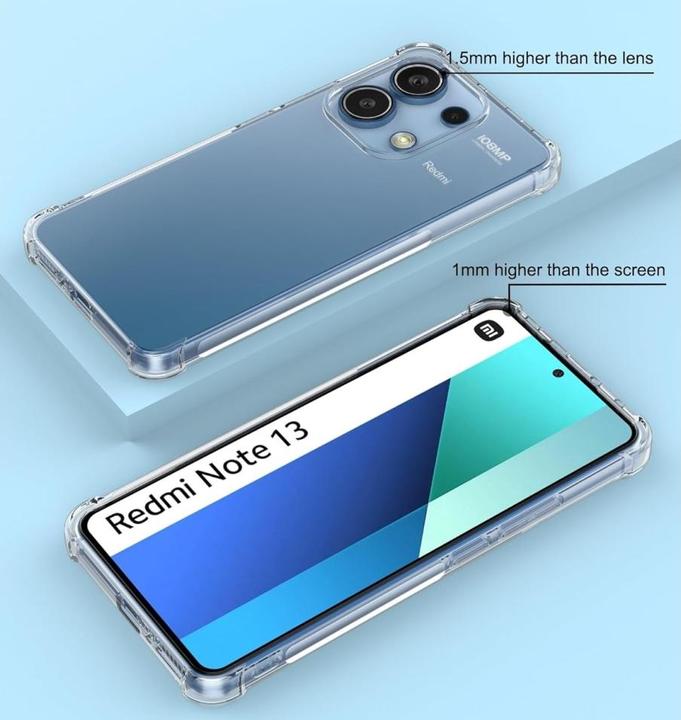 Produktbild Screenguard Xiaomi Redmi Note 13 4G Hülle Crystal Soft Airbag Bumper (Xiaomi Redmi Note 13 4G)