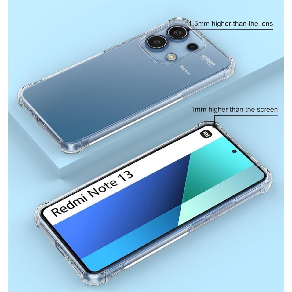 Thumbnail - Screenguard Xiaomi Redmi Note 13 4G Hülle Crystal Soft Airbag Bumper (Xiaomi Redmi Note 13 4G), Smartphone Hülle, Transp...