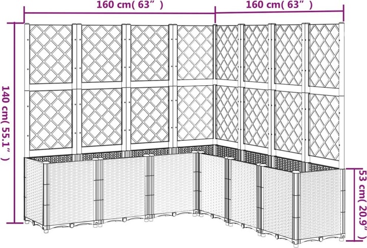Actual product image VidaXL Planter with trellis PP