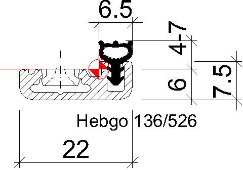 Actual product image Hebgo Retaining profiles 136