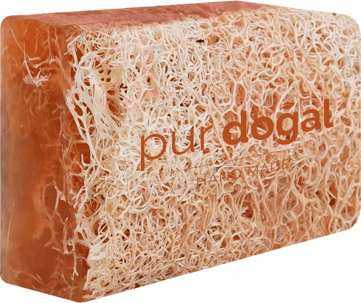Actual product image Pür Doğal 100% Natürliche Kürbisfaser Seife mit Argan Öl 130gr (Hard soap)