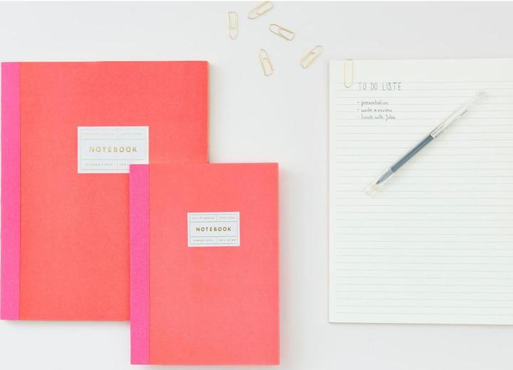 Produktbild Rico Design Notizbuch S, Neonrot (A4, Gepunktet, Harter Einband)