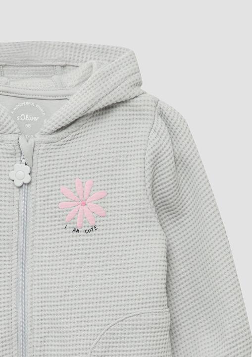 Produktbild s.Oliver Sweatshirt Jacke Weiche Kapuzen-Sweatjacke mit Waffelstruktur (68)