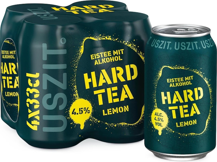 Actual product image Uszit Hard Tea Lemon (4 x 33 cl)