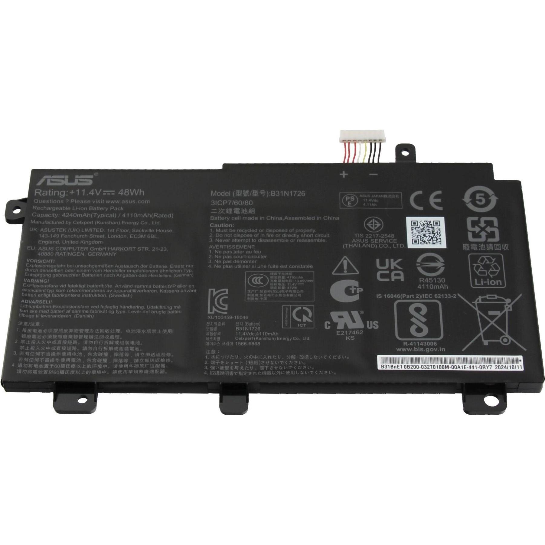 ASUS 0B200-02910200 (3 Zellen, 4240 mAh), Notebook Akku