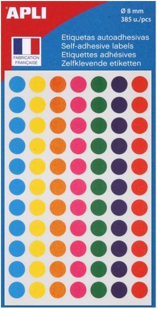 Agipa APLI marking dots, diameter: 8 mm, coloured