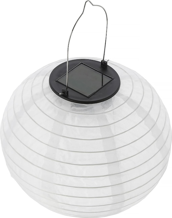 Image du produit Cepewa Lanterne solaire LED Lampion, blanche avec capteur de lumière (1 x)