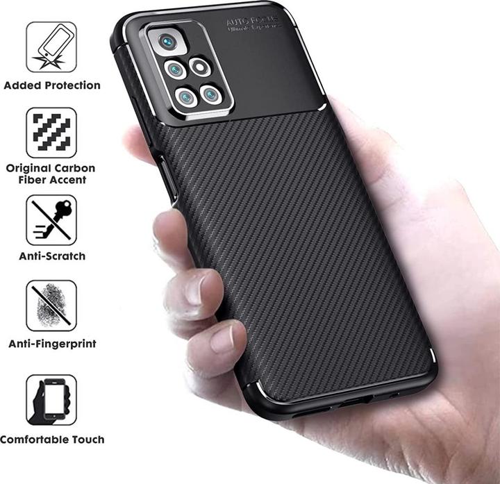 Produktbild Screenguard Xiaomi Redmi 10 2022 Hülle Carbon Design TPU Case (Xiaomi Redmi 10)