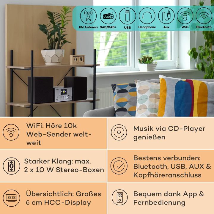 Actual product image OneConcept Internet radio with CD player