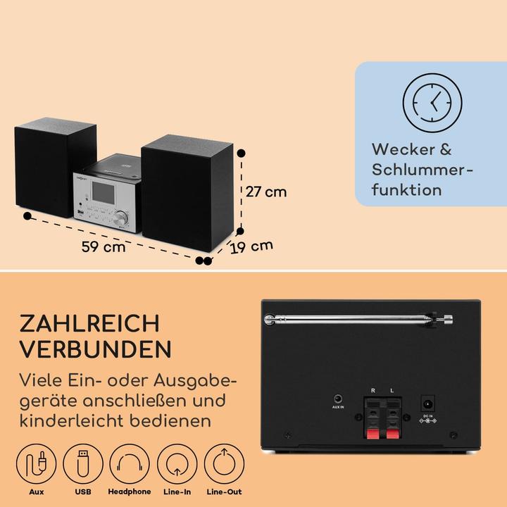 Actual product image OneConcept Internet radio with CD player