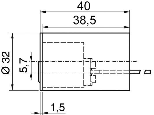 Actual product image Kaba External cylinder type 1508 B (Locking cylinder)