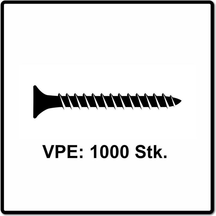 Productafbeelding Fischer Power-Fast II FPF II spaanplaatschroef 4,0x30 mm 1000 stuks ( 670154 ) verzonken kop met Torx (1000 Schroeven per stuk)