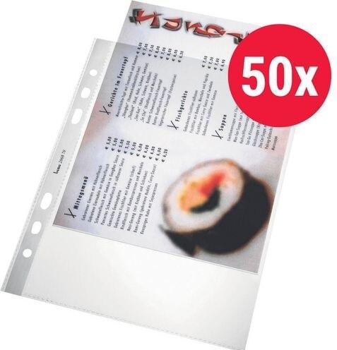 Produktbild Bene Prospekthüllen Öffnung oben DIN A5 Glasklar Transparent 100 Mikron (A5, 1 x)