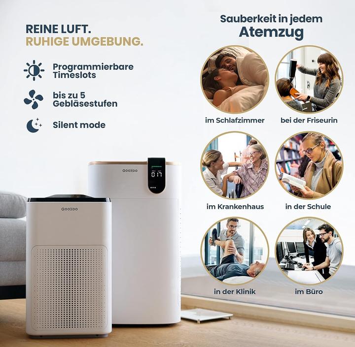Actual product image QooXoo QXPure3 Air Purifier 50m² (50 m²)