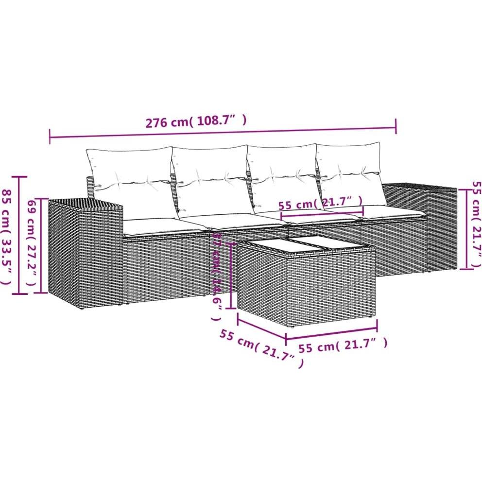 Thumbnail - VidaXL, Gartenlounge, 10-tlg. Garten-Lounge-Set mit Kissen
