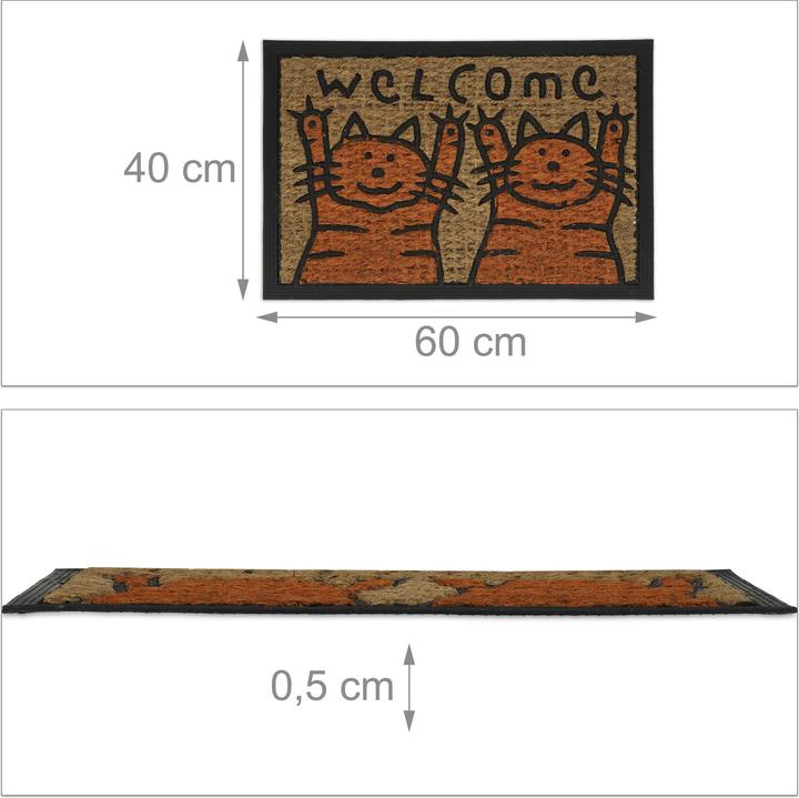 Image du produit Relaxdays Paillasson (60 x 40 x 0,5 cm)
