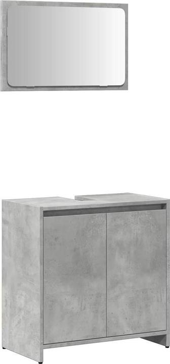 Immagine prodotto vidaXL 2-tlg. Badmöbel-Set Betongrau Holzwerkstoff