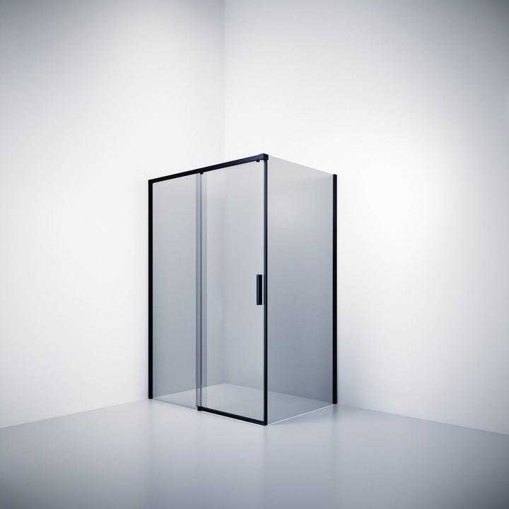 Hüppe Vita pure teilgerahmt 4-Eck Seitenwand für Gleittür 1-teilig mit festem Segment, Breite:100 (211 cm, 100 cm, 200 cm)