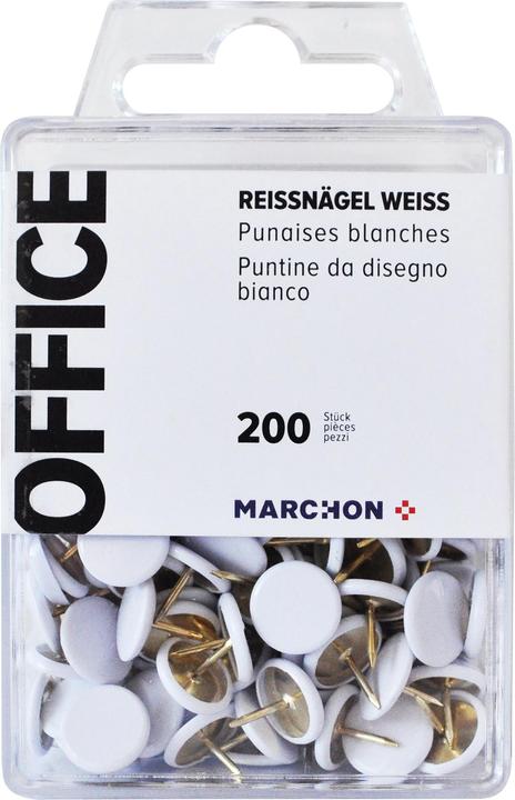 Office Reissnägel 200 Stk. Weiss (200 pièce(s), 9 mm)