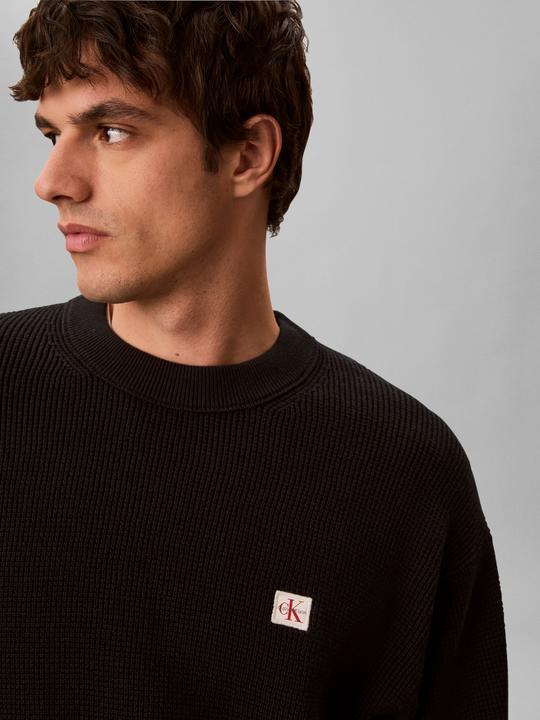 Produktbild Calvin Klein Herren Langarm EZ Baumwolle Waffel CRWNK Pullover 9 LV04RD313G Pullover (XL)