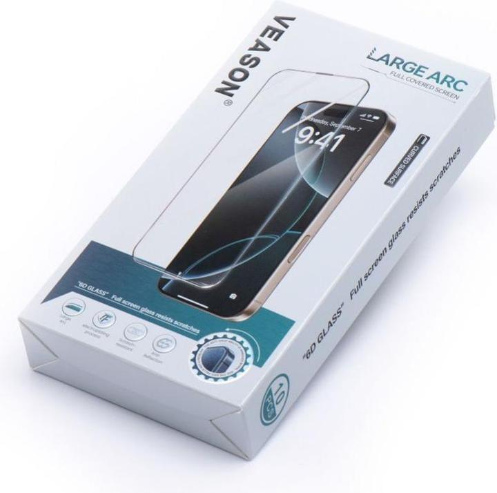 Immagine prodotto Veason Protective glass 6D Pro Glass (SET 10in1) - for Iphone XS Max / 11 Pro Max black (10 pz., Apple iPhone XS Max)