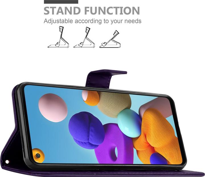 Actual product image Cadorabo Flower Book Cover (Samsung Galaxy A21s)