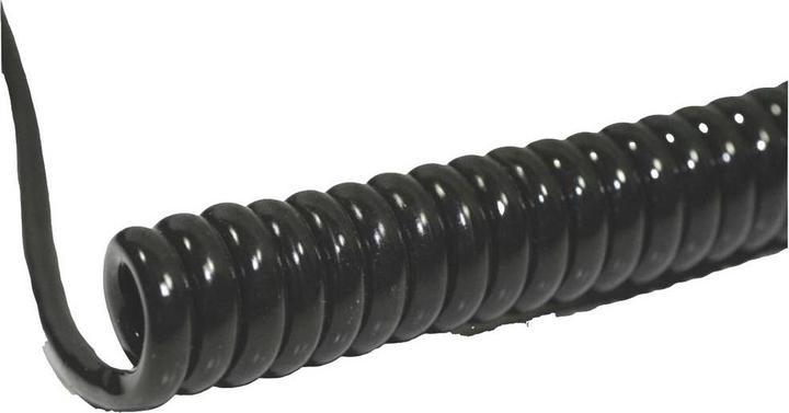 Produktbild BKL Electronic 1506218 Spiralkabel Li12Y11Y 400mm / 1600mm 8 x 0.50mm² Schwarz 1St. (1.60 m)