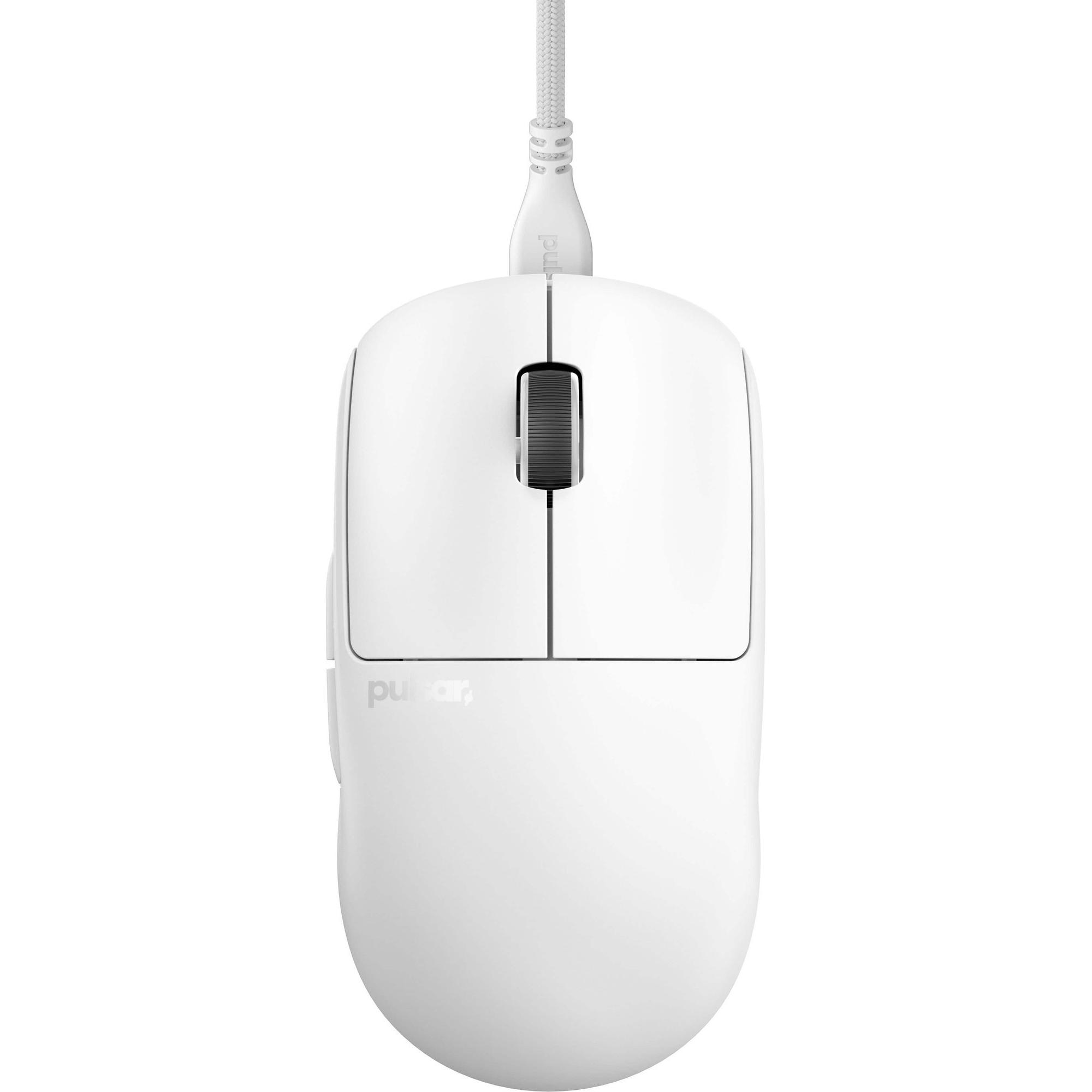 Pulsar X2 Wired Medium - Gaming Mus - Optisk - 5 knapper - Hvid (Cablato), Mouse, Bianco