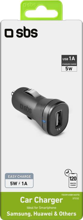 Produktbild SBS TECRUSB1ASTD Ladegerät für Mobilgeräte Auto Schwarz