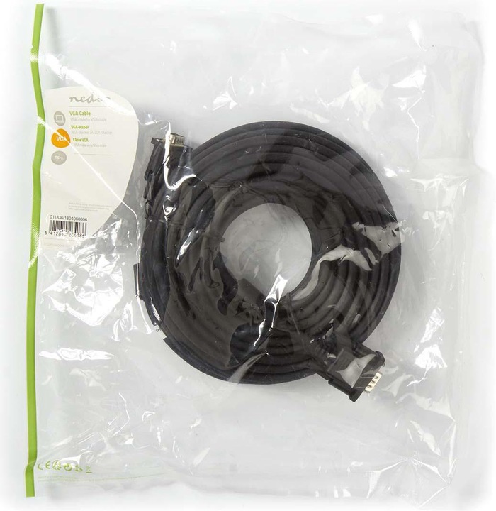 Actual product image Nedis Video cable, VGA plug - VGA plug, 1024 x 768, 20m (0.20 m, VGA)