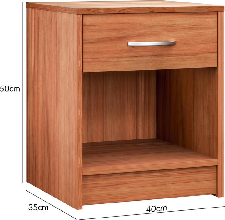 Actual product image Casaria Nightstand (50 x 40 x 35 cm)