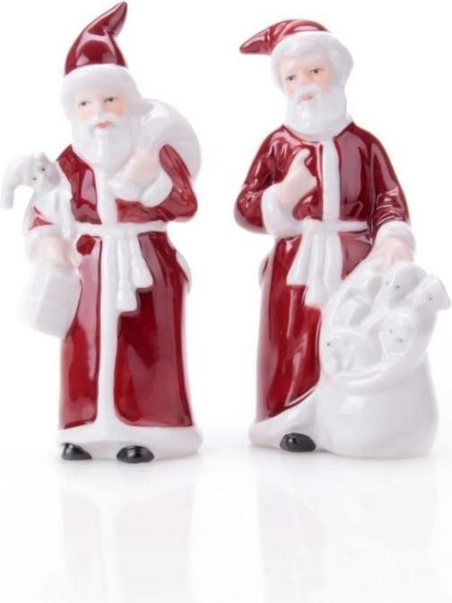2356-57 ROT - Porzellanfigur Weihnachtsmann, 11 cm, rot