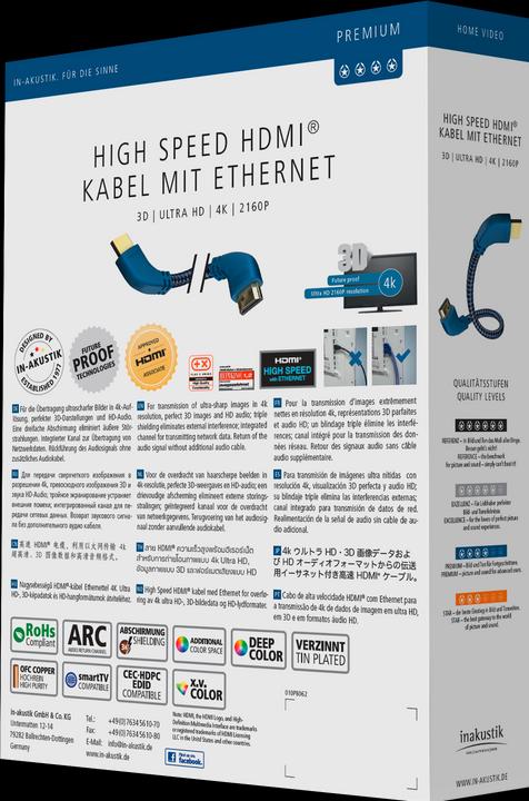 Produktbild Inakustik HDMI (Typ A) — HDMI (Typ A) (3 m, HDMI, 2.0a)