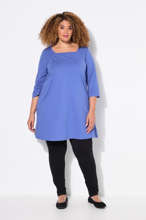 Produktbild Ulla Popken Longshirt, A-Linie, Carré-Ausschnitt, 3/4-Arm (62)