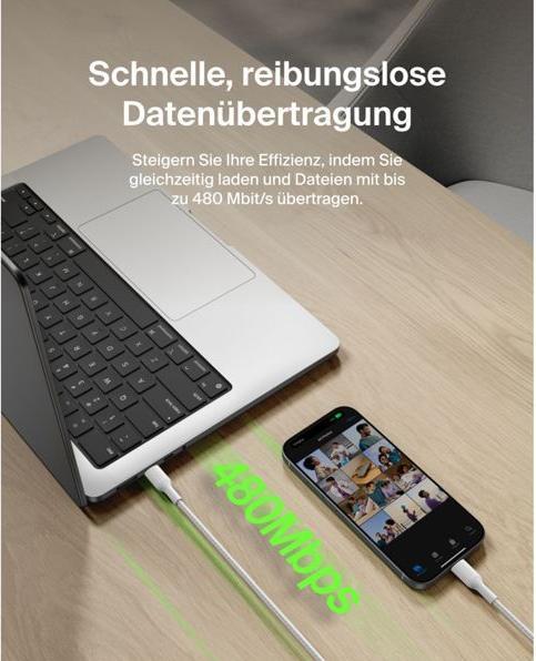 Produktbild Belkin USB C — USB C (2 m, USB 2.0, 240 W)