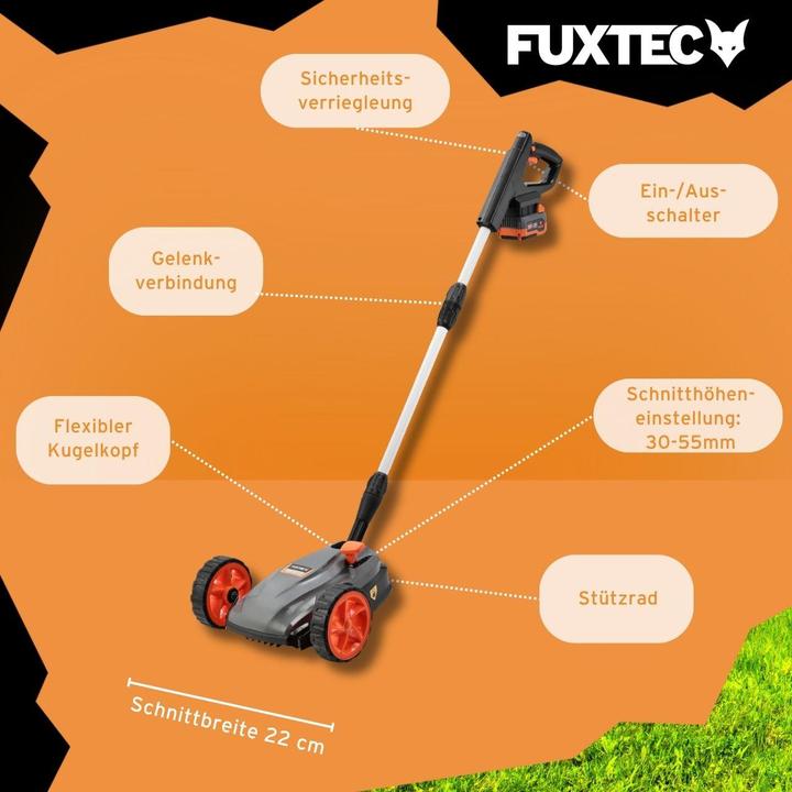 Actual product image Fuxtec 20V Akku Rasenmäher FX-E1RMEH20-SET (Rechargeable battery operated)