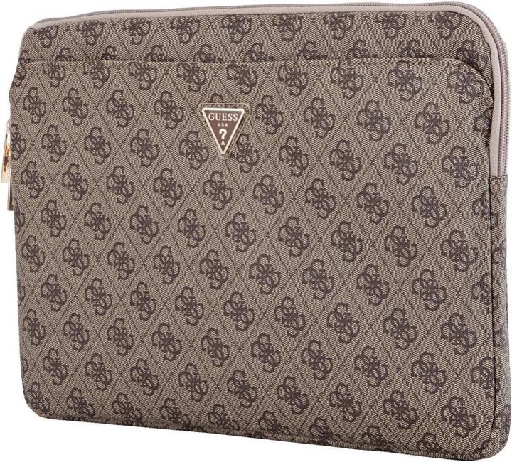 Produktbild Guess Bag Sleeve 14" 4G Zipper Pocket Triangle Logo brown (14", Apple)