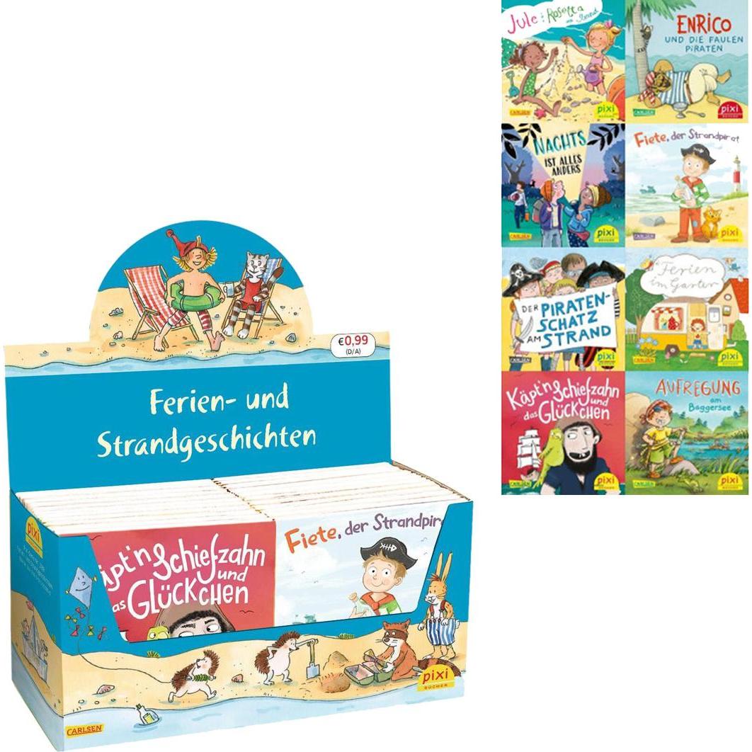 Thumbnail - Pixi-Box 289: Ferien- und Strandgeschichten (8x8 Exemplare), 8 Teile, Kinderbücher von Diverse