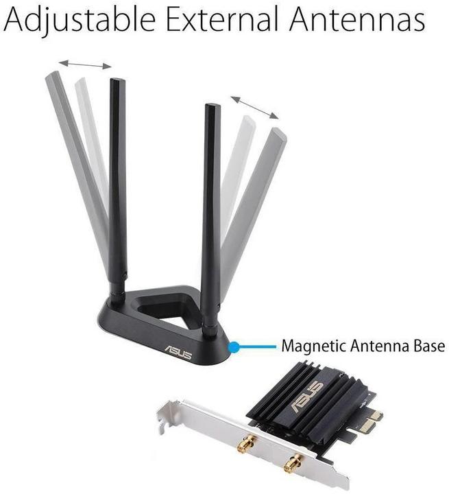 Immagine prodotto ASUS PCE-AX58BT AX3000 Adattatore WiFi 6 (Mini PCI Express)