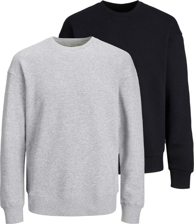 Produktbild Jack & Jones - Star - Sweatshirt - 2er Pack (XXL Schwarz / hellgrau) (XXL)