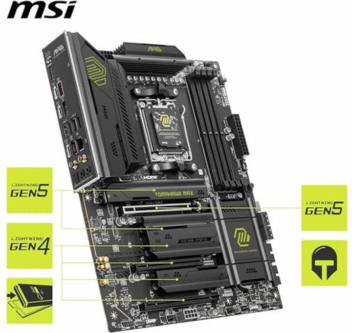 Immagine prodotto MSI MAG B850 Tomahawk Max WIFI (AM5, AMD B850, ATX)