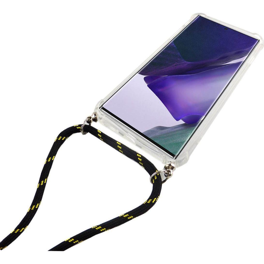 Thumbnail - König Design Handykette für Samsung Galaxy Note 20 Ultra Hülle mit Band zum umhängen Schwarz, Handykette, Transparent