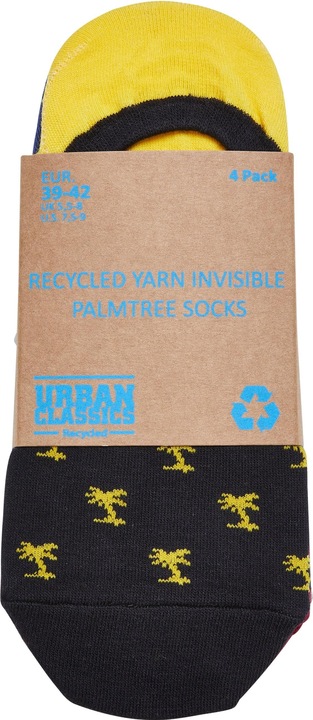 Produktbild Urban Classics Reccyled Yarn Invisbile Palmtree Socks 4-Pack (4er Pack, 39 - 42)
