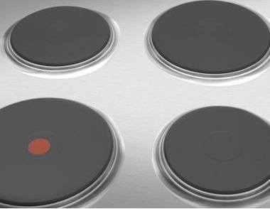 Image du produit Amica Plaque de cuisson en acier inoxydable 58 x 51 cm 4 zones de cuisson EM 724 000 E (59 cm, Table de cuisson électrique)