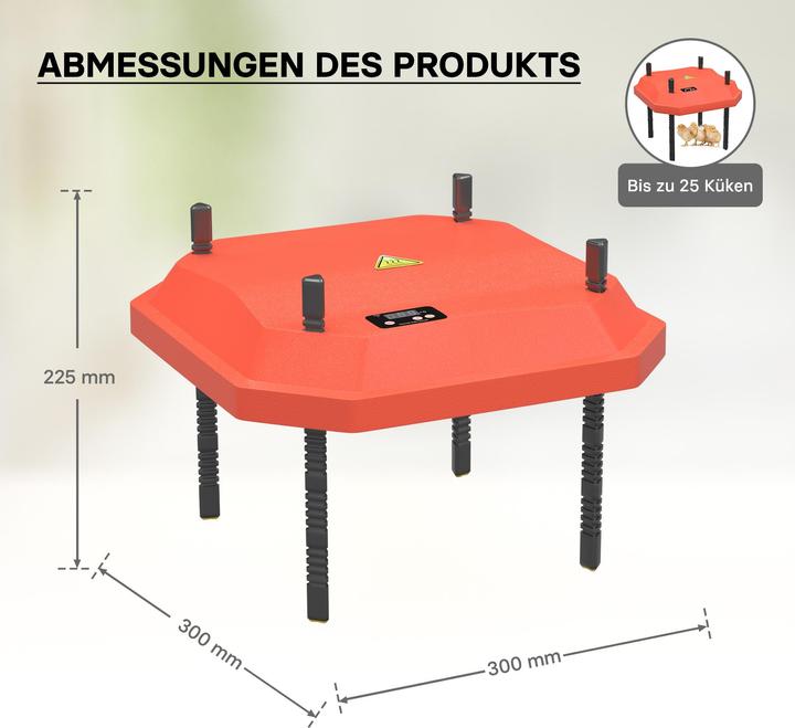 Actual product image Fudajo 30x30cm Chick Breeding Heating Plate w/ Thermostat 50W Warming Plate for 20-25 Chicks (50 W)